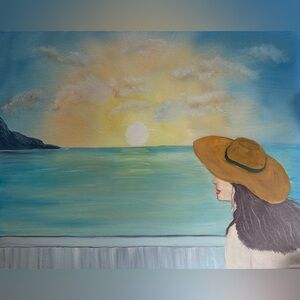 Serene Sunset Canvas Painting